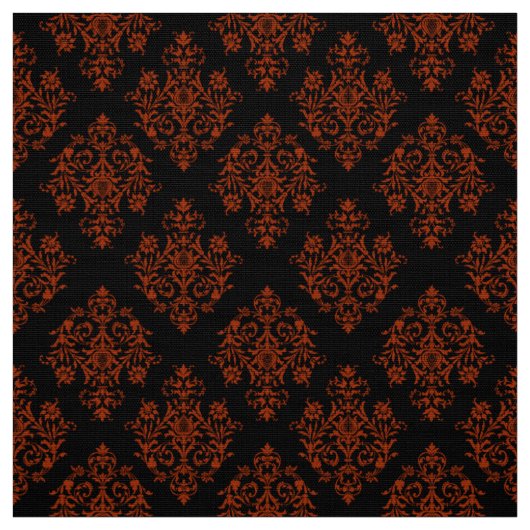 Verziertes Barockschwarzes Damasmuster Stoff (Muster)