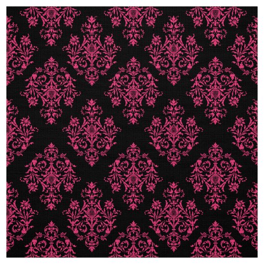 Verziertes Barockschwarzes Damasmuster Stoff (Muster)