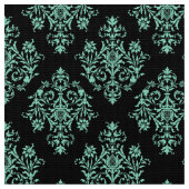 Verziertes Barockschwarzes Damasmuster Stoff (Nahaufnahme)