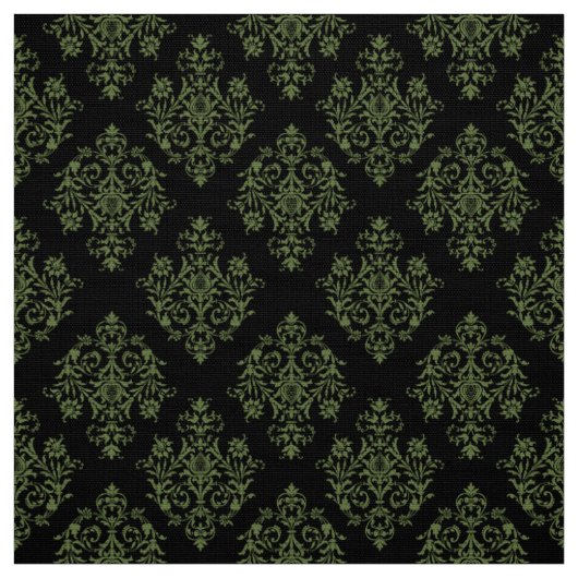 Verziertes Barockschwarzes Damasmuster Stoff (Muster)