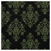 Verziertes Barockschwarzes Damasmuster Stoff (Nahaufnahme)