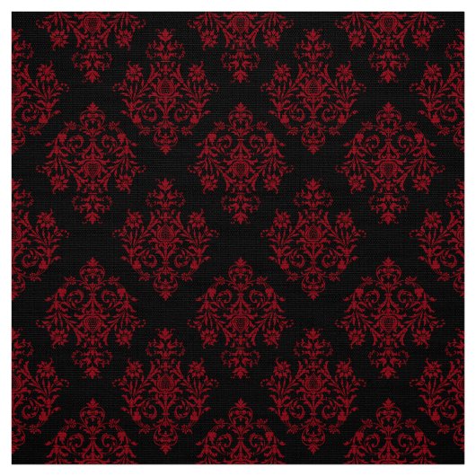 Verziertes Barockschwarzes Damasmuster Stoff (Muster)