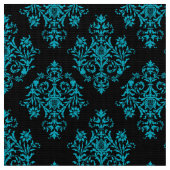 Verziertes Barockschwarzes Damasmuster Stoff (Nahaufnahme)