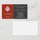 Verziertes Blatt | Hintergrund für gepolstertes Le Visitenkarte (Vorne/Hinten)