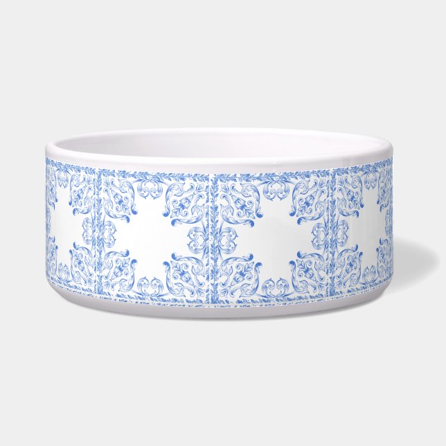 Verziertes Blau und Weiß Napf (Vorderseite)