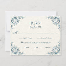 Verziertes blaues Barock Borders