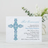 Verziertes Blaues Kreuz, Erste Kommune Einladung (Stehend Vorderseite)