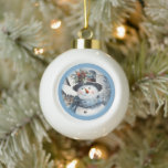 Verziertes Blue Snowman-Gesicht mit einem Tophat<br><div class="desc">Ein glücklicher Schneemann mit Tophat und Karottennase</div>