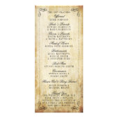 Verziertes Blühtest-Hochzeitsprogramm Werbekarte (Hinten)