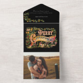 Verziertes Blumenbeet Viktorianisches Weihnachtsgr All In One Einladung (Innen Boden)