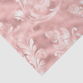 Verziertes Blumendesign auf der rosafarbenen Decou Seidenpapier (Detail)