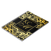 Verziertes Blumenebenholz der Notizblock (Linke Seite)