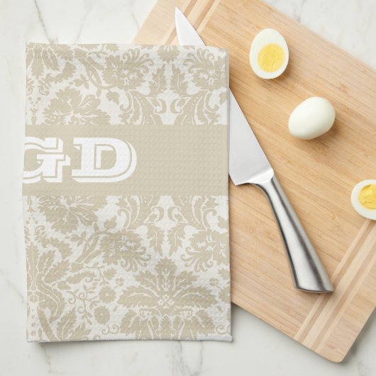 Verziertes Blumenkunst nouveau Geschirrtuch (Viertel Falte)