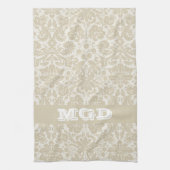 Verziertes Blumenkunst nouveau Geschirrtuch (Vertikal)