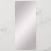 Verziertes Blumenmenü in Rosa Menükarte (Rückseite)