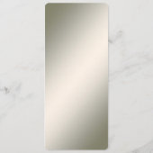 Verziertes Blumenmenü von Gold Menükarte (Rückseite)