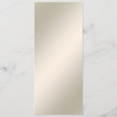 Verziertes Blumenmenü von Gold Menükarte (Rückseite)