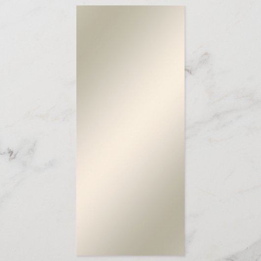 Verziertes Blumenmenü von Gold Menükarte (Rückseite)