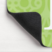 Verziertes Blumenmonogramm - Buchstabe I Mousepad (Ecke)