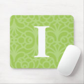 Verziertes Blumenmonogramm - Buchstabe I Mousepad (Mit Mouse)