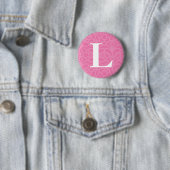 Verziertes Blumenmonogramm - Buchstabe L Button (Beispiel)
