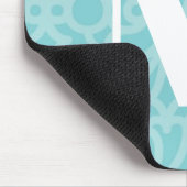 Verziertes Blumenmonogramm - Buchstabe M Mousepad (Ecke)