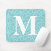 Verziertes Blumenmonogramm - Buchstabe M Mousepad (Mit Mouse)
