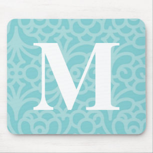 Verziertes Blumenmonogramm - Buchstabe M Mousepad