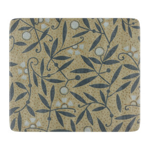 Verziertes Blumenmuster mit dunkelblauen Reben Schneidebrett