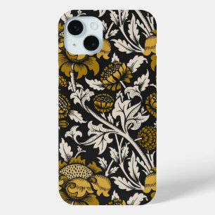 Verziertes Blumenmuster mit großen goldenen Blumen Case-Mate iPhone Hülle