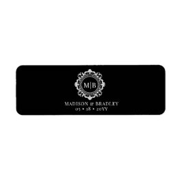Verziertes Blumenmuster-Monogramm-Hochzeitszange