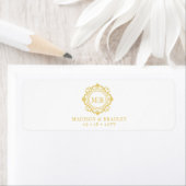 Verziertes Blumenmuster-Monogramm-Hochzeitszange (Insitu)