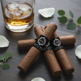 Verziertes Blumenmuster-Monogramm-Hochzeitszange