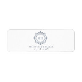 Verziertes Blumenmuster-Monogramm-Hochzeitszange