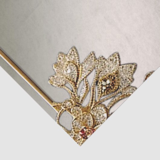 Verziertes Blumenpapier Seidenpapier (Detail)