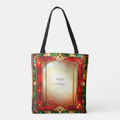 Verziertes Buntglas-Muster-Feiertags-Tasche Tasche (Rückseite)