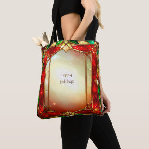 Verziertes Buntglas-Muster-Feiertags-Tasche Tasche