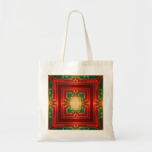 Verziertes Buntglas-Muster-Feiertags-Tote-Tasche Tragetasche