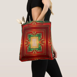 Verziertes Buntglas-Muster-Feiertags-Tüte Tasche