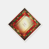 Verziertes Buntglas-Muster Feiertagsserviette Serviette (Ecke)