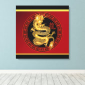 Verziertes chinesisches Jahr des Drachen 2012 Leinwanddruck (Insitu (Holzboden))