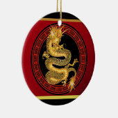 Verziertes chinesisches Jahr des Drachen Keramikornament (Rechts)