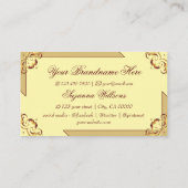 Verziertes Creme Beige Gold mit Logoaugenfang Visitenkarte (Rückseite)