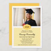 Verziertes Datums-moderne Foto-Abschluss-Einladung Einladung (Vorne/Hinten)