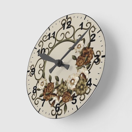 Verziertes Design aus Schmiedeeisen Runde Wanduhr (Winkel)