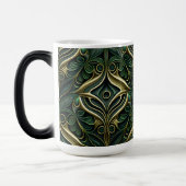 VERZIERTES DUNKEL GREEN & GOLD ART DECO-MUSTER VERWANDLUNGSTASSE (Links)