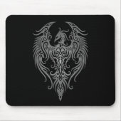Verziertes dunkles Stammes- Phoenix Mousepad (Vorne)