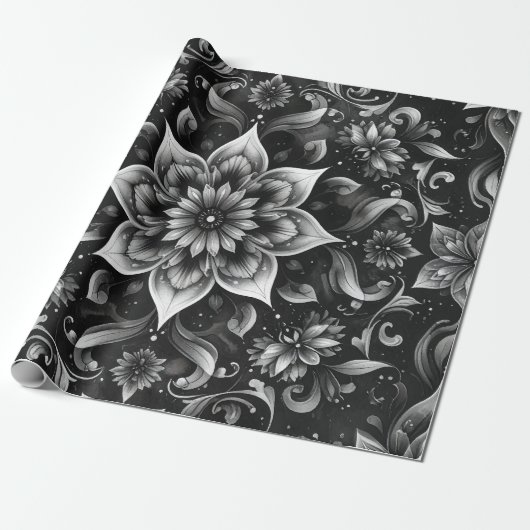 Verziertes einfarbiges Faltpapier Geschenkpapier (Ungerollt)