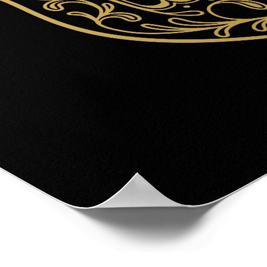 Verziertes Einfarbiges Zuckerkulpster Poster (Ecke)