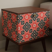 Verziertes elegantes Mosaikrotes Schwarz-weißes De Seidenpapier